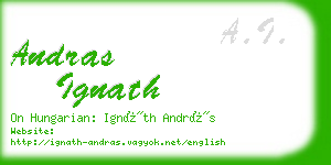 andras ignath business card